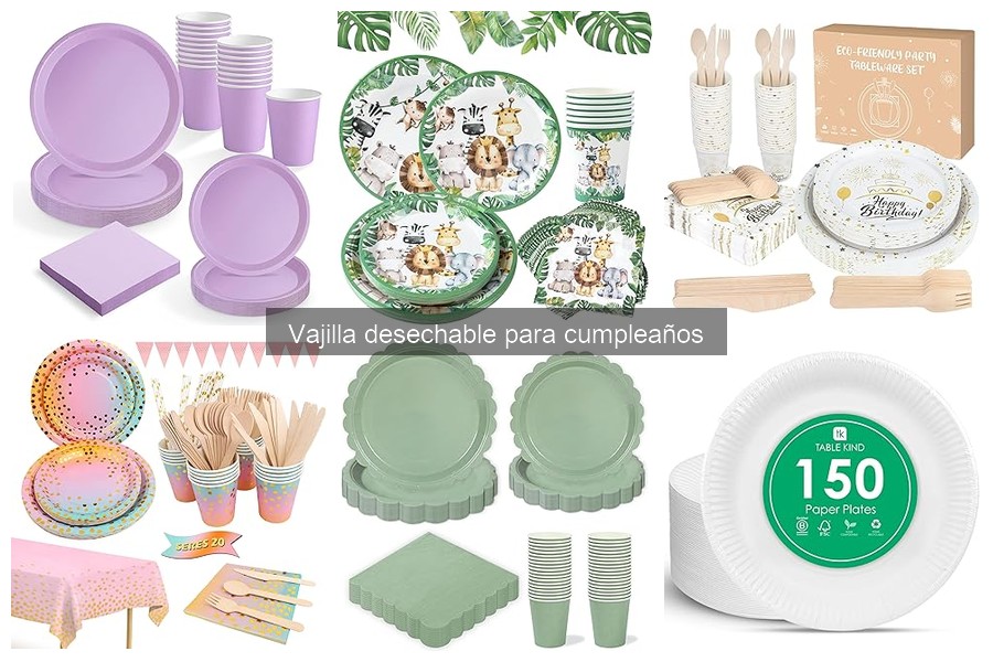 Tipos de vajilla desechable para cumpleaños: ¡elige la mejor!