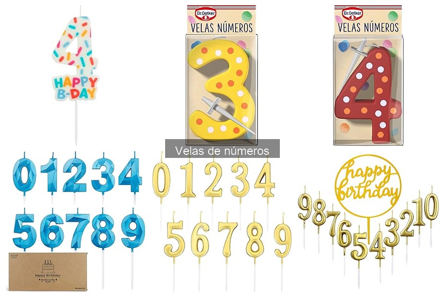 Tipos de velas de números para tus celebraciones