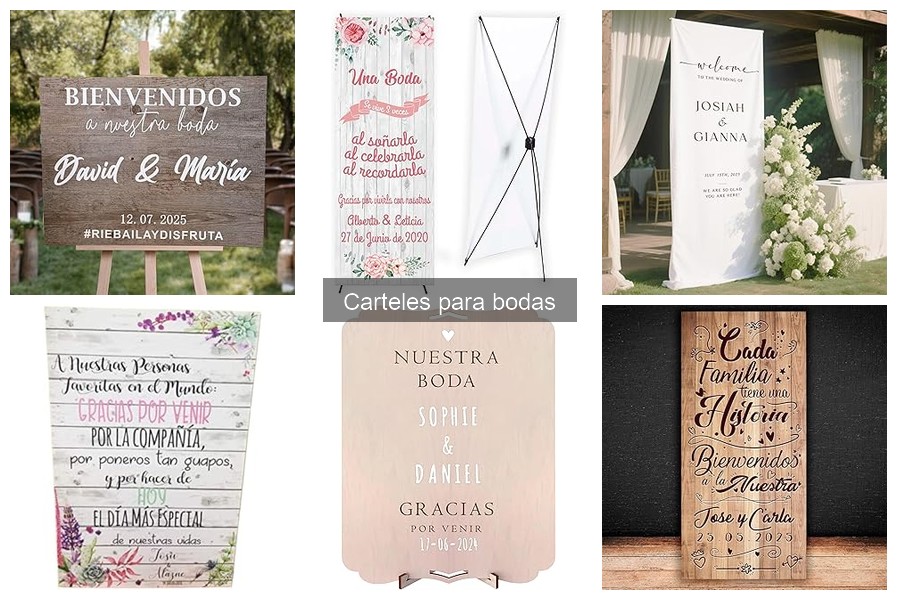 Todo sobre los carteles para bodas: tipos y propósitos