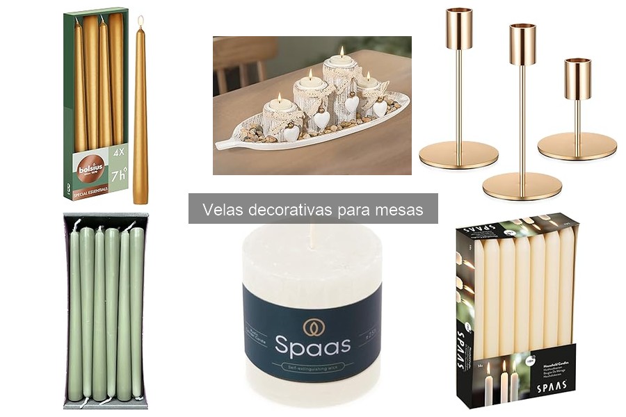 Velas decorativas para mesas según el tema de tu fiesta