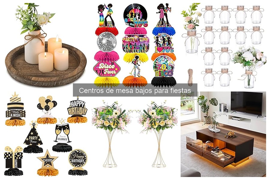 Ventajas y desventajas de los centros de mesa bajos para fiestas